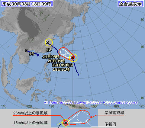 3つの台風